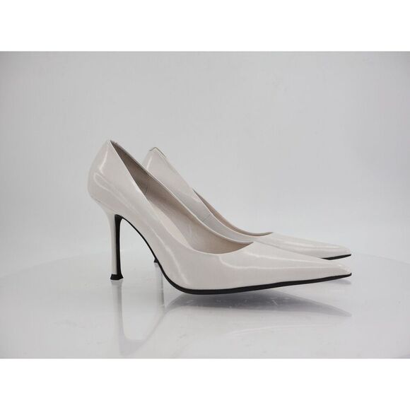 Jeffrey Campbell White Risktaker Pointed Toe Stiletto Heel Size 9.5 White Bridal - Picture 10 of 13